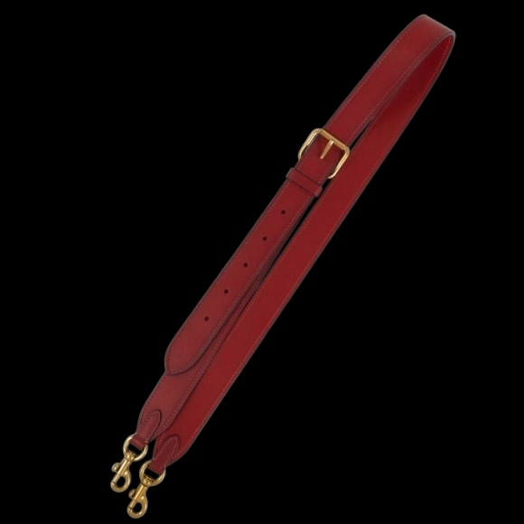 Coach The Beat Saddle Bag - Red Leather Crossbody/Shoulde Bag w/ Brass Hardware - Picture 5 of 10